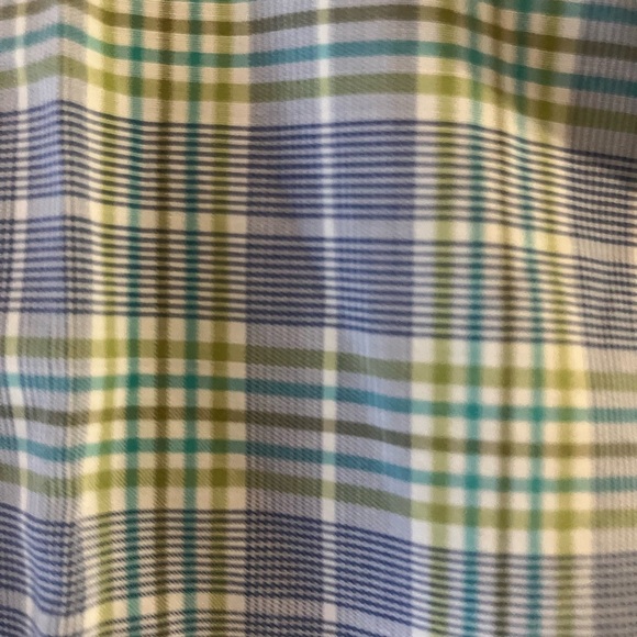Peter Millar Button Up Shirt Large Green Blue - Picture 4 of 5